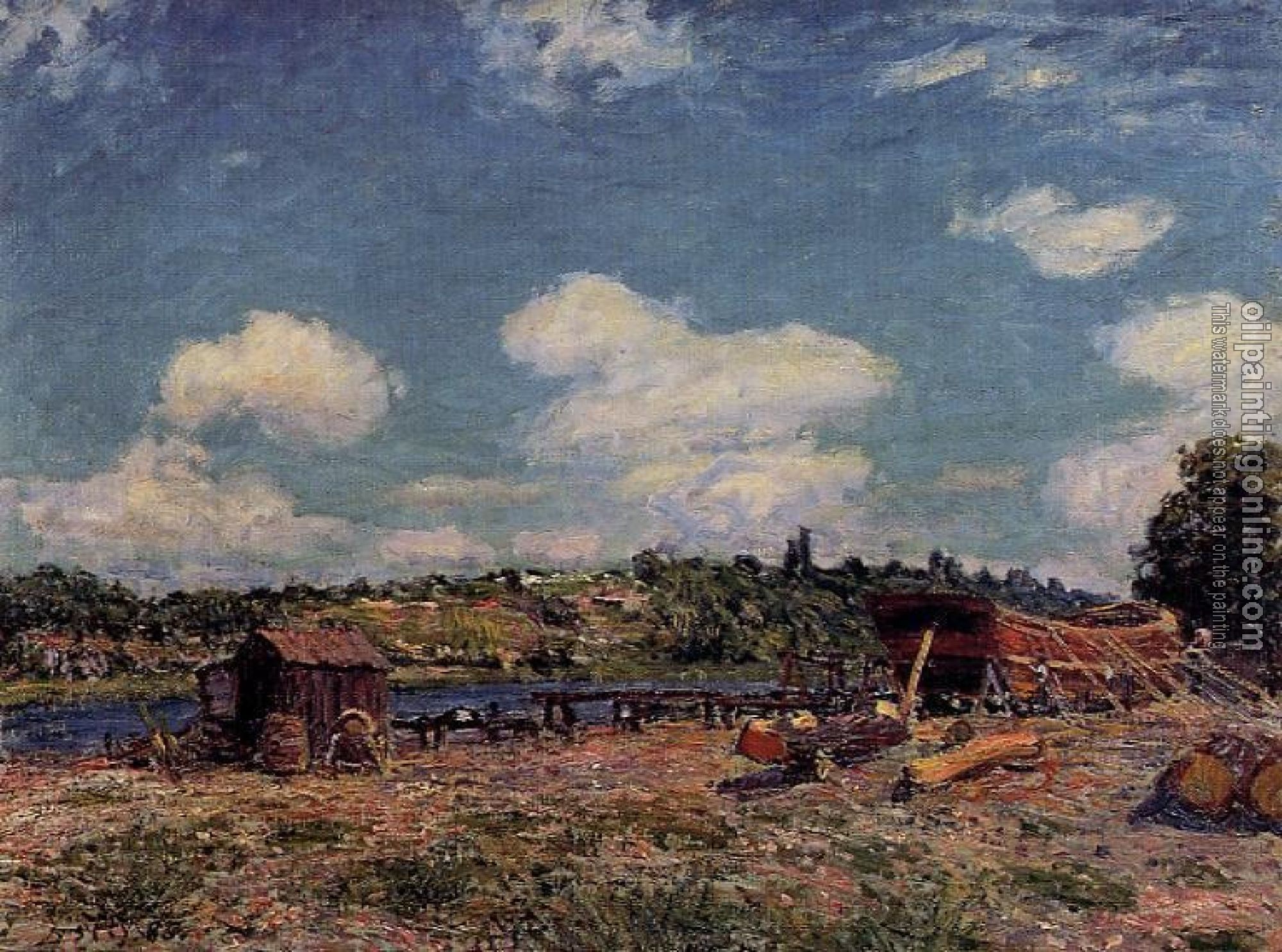 Sisley, Alfred - Boatyard at Saint-Mammes